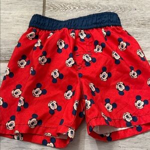 Disney baby Red Mickey Mouse Swim Shorts 18M